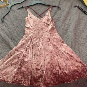 velvet flowy strap dress